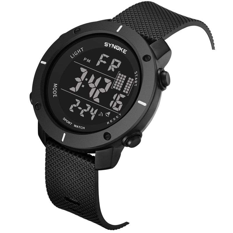 Shinuo Ke New Outdoor Multi-Functional Student Large Dial Men's Sports Electronic Watch Waterproof_voghion.com