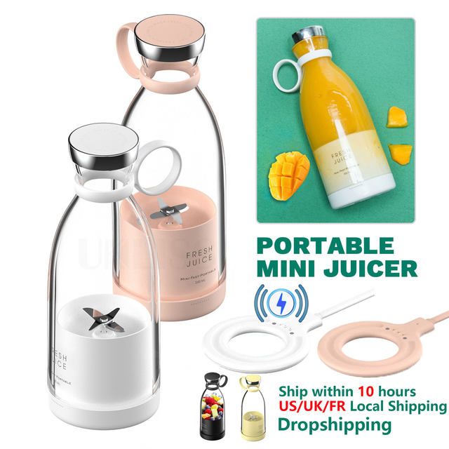 Portable Blender Fresh Juice Mixer Electric Wireless Charge Mini Fruit Mixers Juicer Cup Blender Milkshake Juice Maker Machine_voghion.com