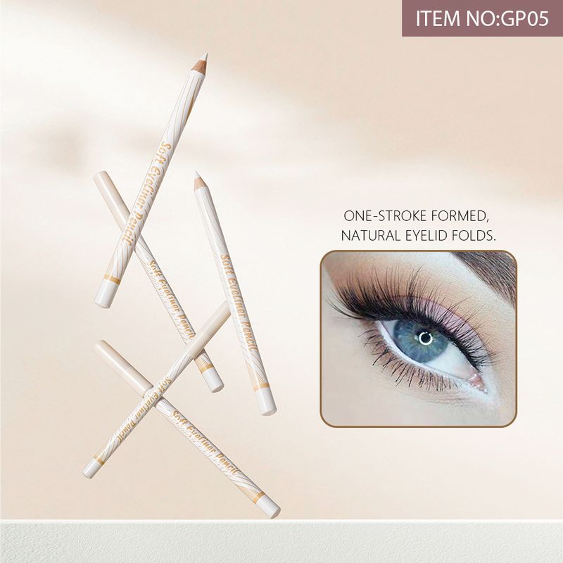 Eye Shadow & Liner Combination GIGIROSE White Eyeliner Pen, Eye Silkworm Pen, Brightens The Eye Head, Reduces Water And Sweat_voghion.com