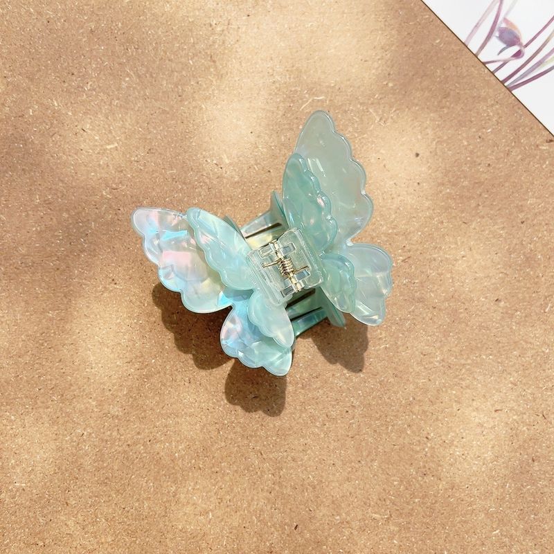 Acetic Acid Girl Double Layer Butterfly Clip Sweet And Fairy Net Red Hair Accessories Hair Clip Half Clip_voghion.com