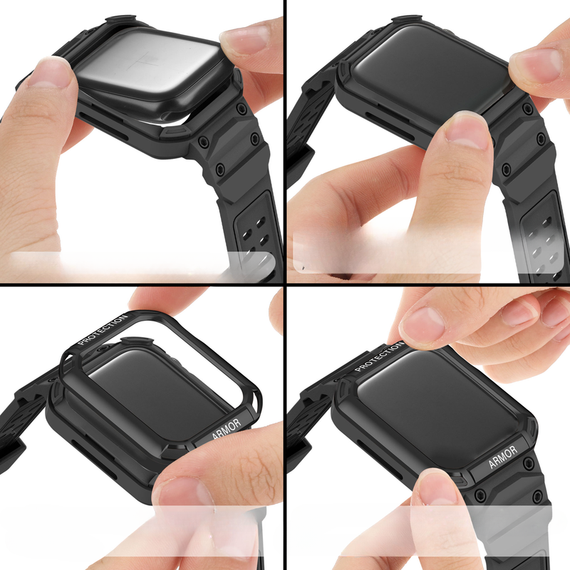 Kellon rannekkeen suojus iWatchille40mm 41mm 44mm 45mm Series 9 8 7 Se 6 5 4 3 2 Kellohihna ja kotelosarja_voghion.com