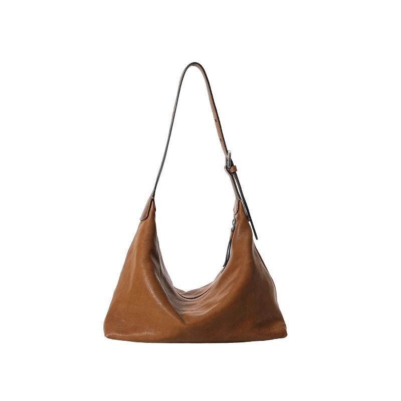 Lässige multifunktionale Schultertasche aus Leder_voghion.com