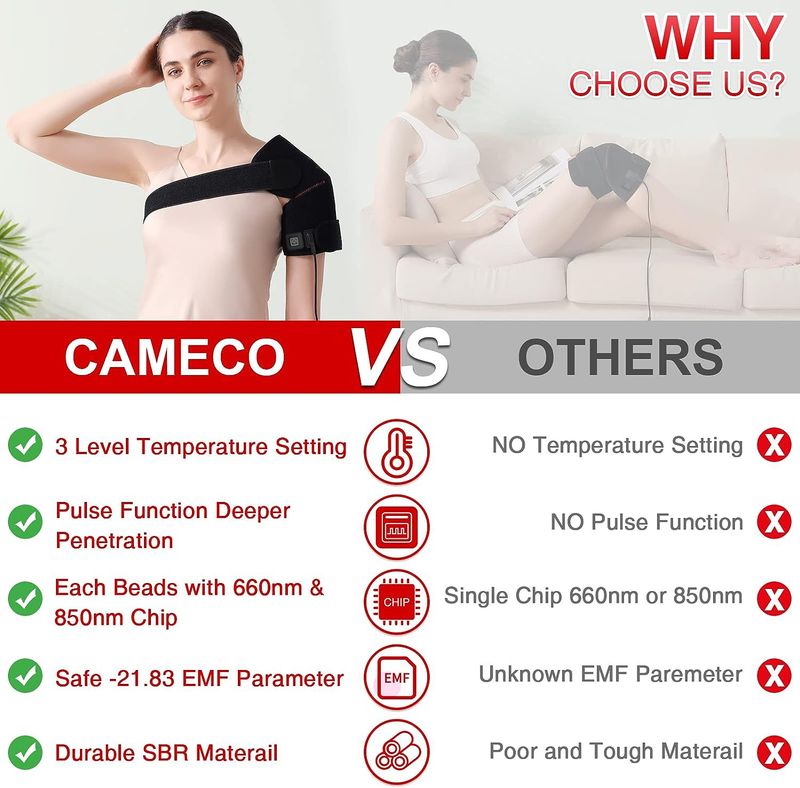 Lampada a luce rossa per ginocchio, spalla, tutore per fisioterapia a infrarossi, riscaldamento elettrico_voghion.com
