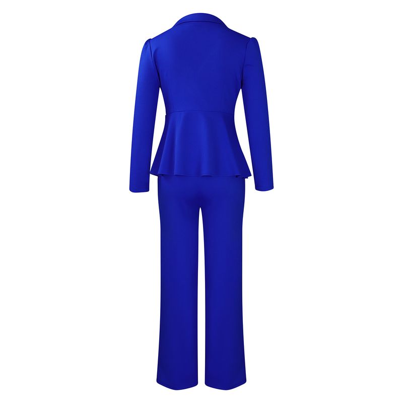 Vêtements pour femmes, nouvelle mode féminine, tempérament élégant, haut à volants à manches longues, pantalon large_voghion.com