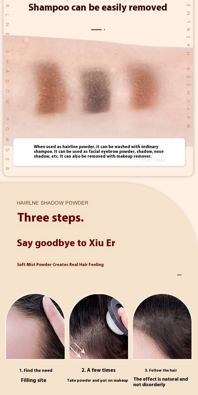 Bsncpley Hairline Contouring Shadow Powder Modifica Riempimento Fronte Attaccatura Dei Capelli 3089_voghion.com