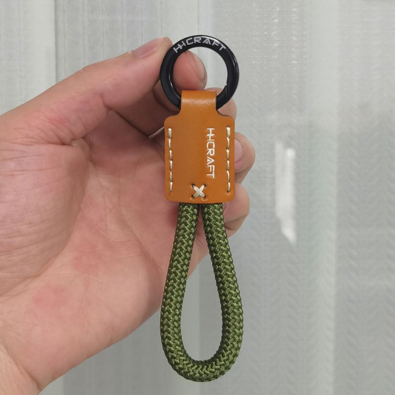 Porte-clés en cuir de vache fait main, cordon simple pour téléphone portable, pour hommes et femmes, porte-clés multifonction anti-perte avancé pour voiture_voghion.com