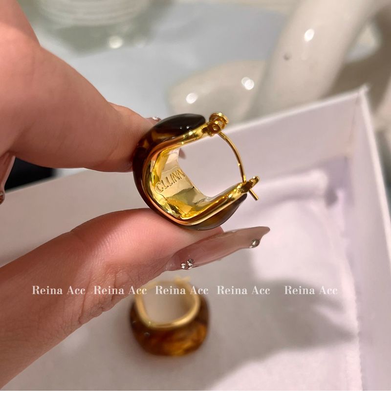 Maillard and Brown 2024 New Unique Design Sense High end Ring Earrings Light Luxury Summer_voghion.com