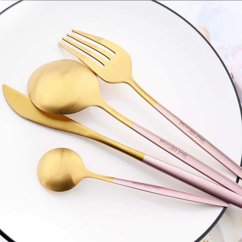 Vintage Rose Cutlery - Matte Finish Tableware Set_voghion.com