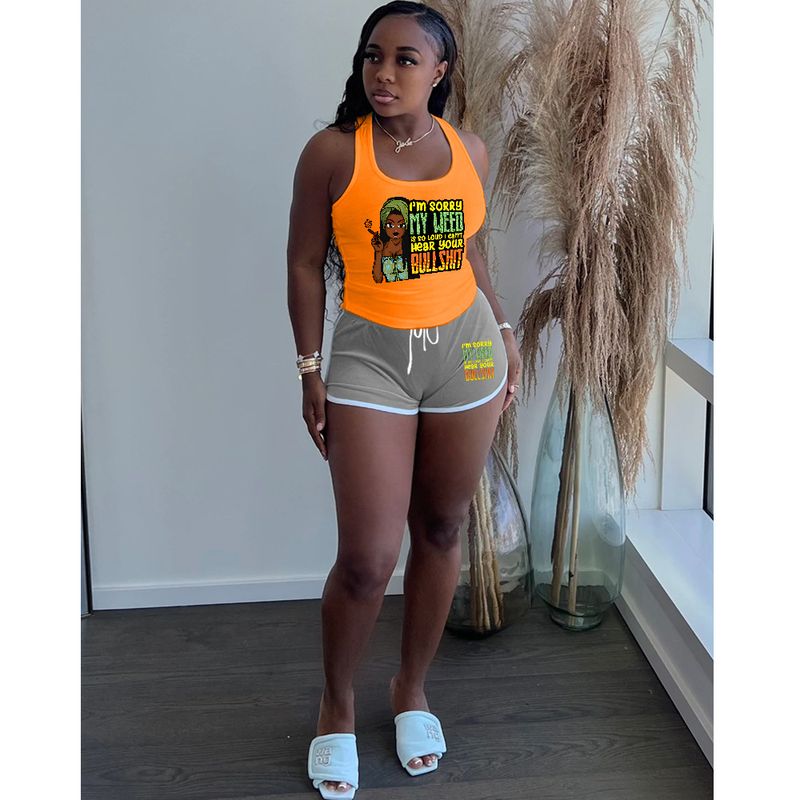 D3122M11 Abbigliamento taglie forti per donna europeo-americana Pinduoduo Canotta e pantaloncini esclusivi transfrontalieri Sport Yoga_voghion.com