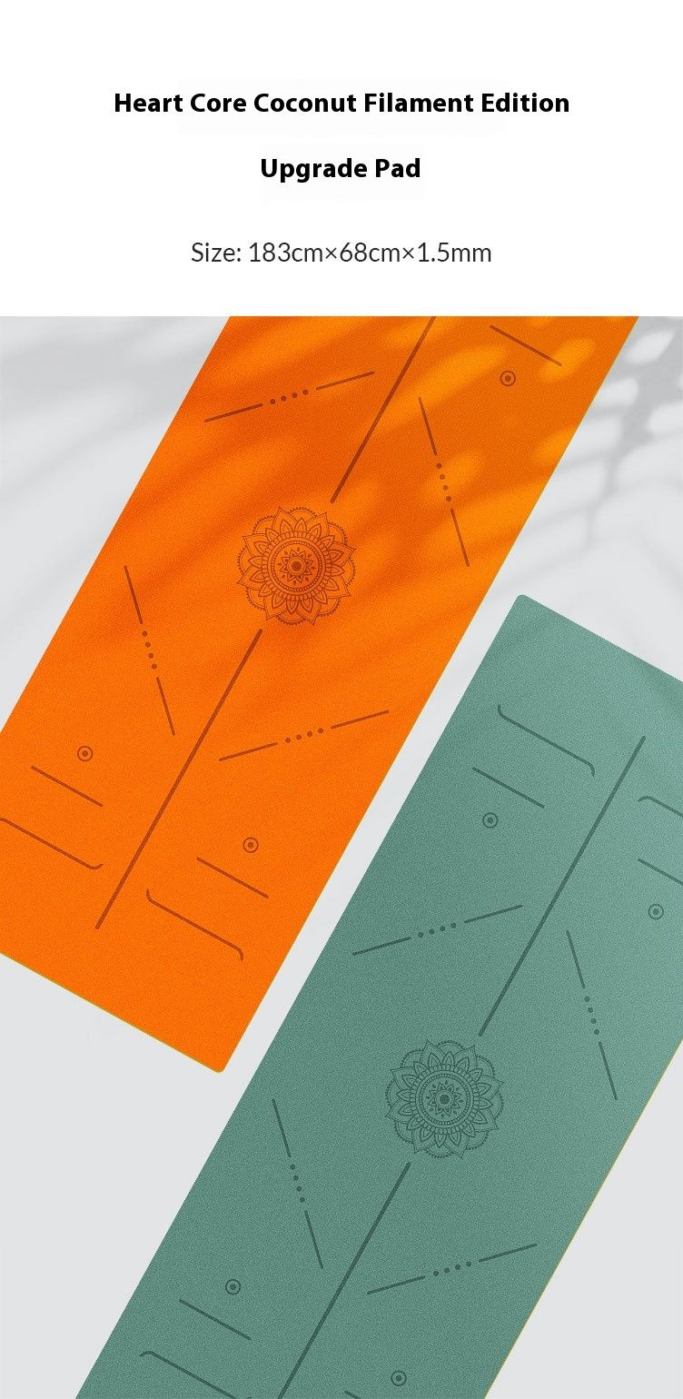 Tappetino da yoga pieghevole portatile in PU resistente all'usura, in gomma naturale ultrasottile da 1,5 mm, satinato e ad alta resistenza_voghion.com