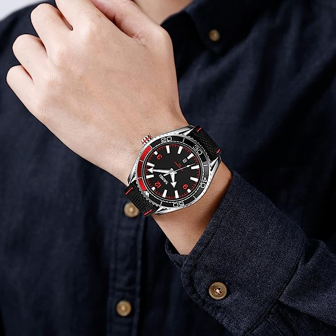 SKMEI Men's Wrist Watch, Quartz Watch with Leather Strap, Fashion Minimalist Waterproof Watch Analog Date Business Watches for Men_voghion.com