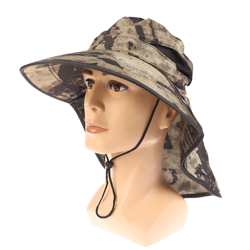 Μόδα 1PC Αναψυχή Ταξίδια 56-60cm Κεφάλι Unisex Άνδρες Γυναίκες Ψαράς Μεγάλος Αριθμός Προστατευτικό Λαιμού Σκίαση Προσώπου Αντηλιακό Καπέλο_voghion.com
