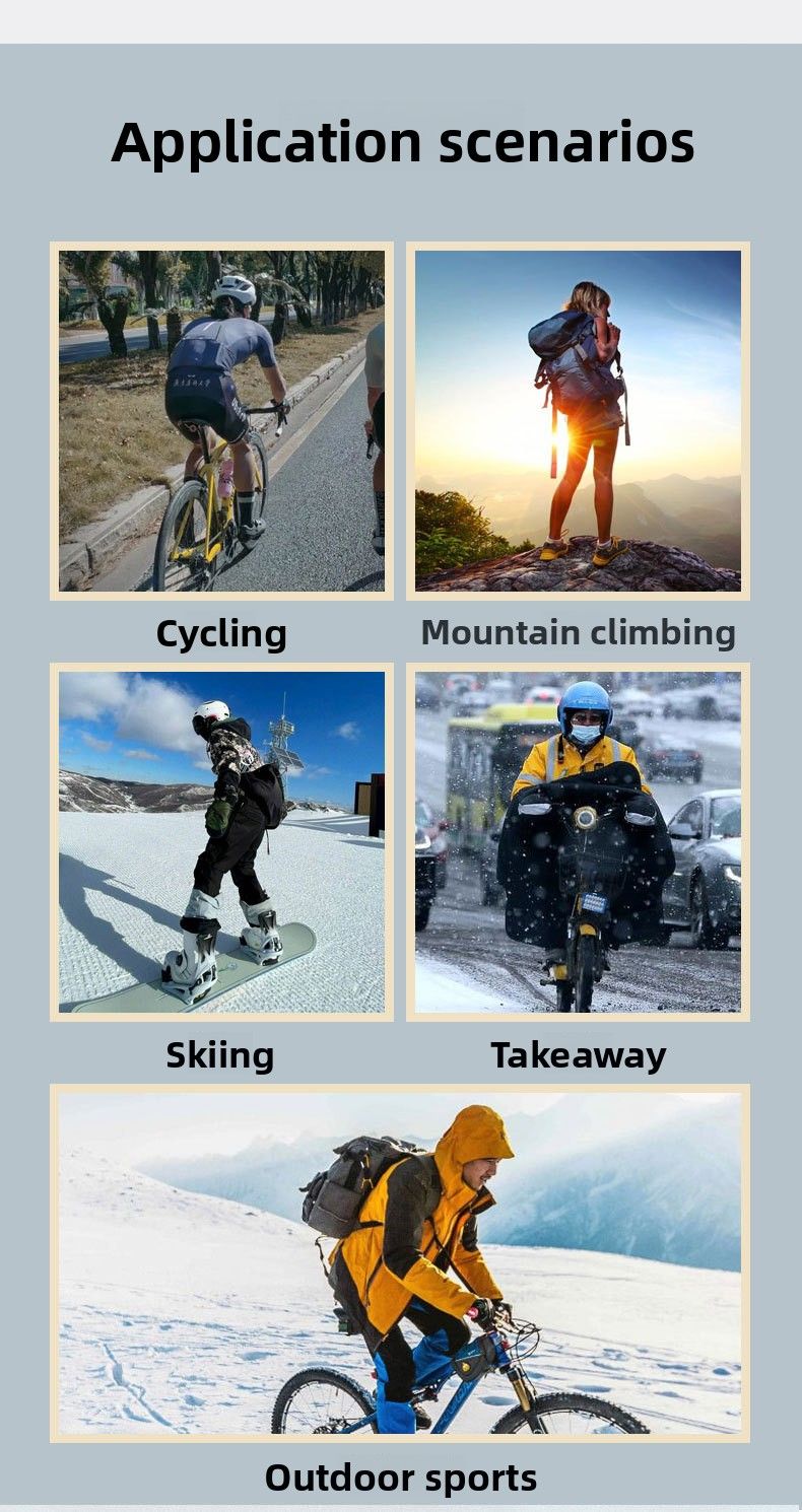 Zhaodengsheng Winterski Für Männer Und Frauen, Wasserabweisend, Winddicht, Warm, Verdickt, Rutschfest, Touchscreen, Radfahren,_voghion.com