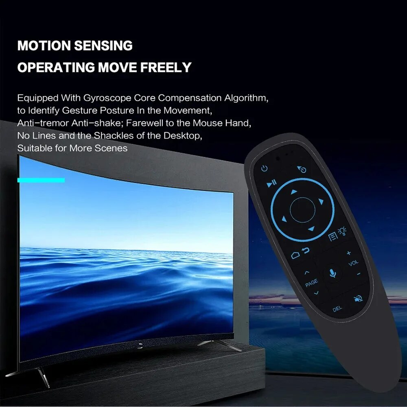 2.4GHz Wireless M5 Air Mouse Bluetooth5.2 Mini Keyboard Voice Backlit IR Learning Remote Control For PC Android_voghion.com