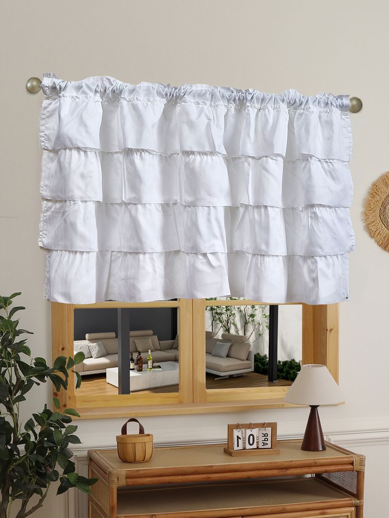 Tenda da doccia bianca trasparente - Tenda da bagno con asta di tensione regolabile (resistente all'acqua, extra lunga 182 cm, facile da installare, stile hotel)_voghion.com