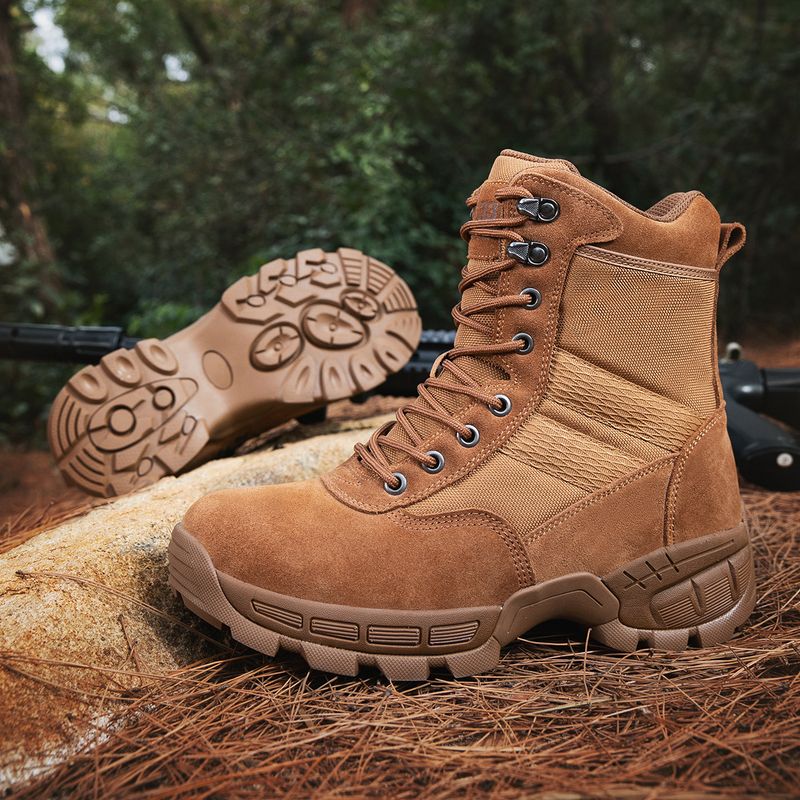 Combat Boots For Men, Outdoor Hiking And Mountaineering Boots For Men, Tactical Boots For Men, High Top Desert Boots For Men, Field Boots For Men_voghion.com