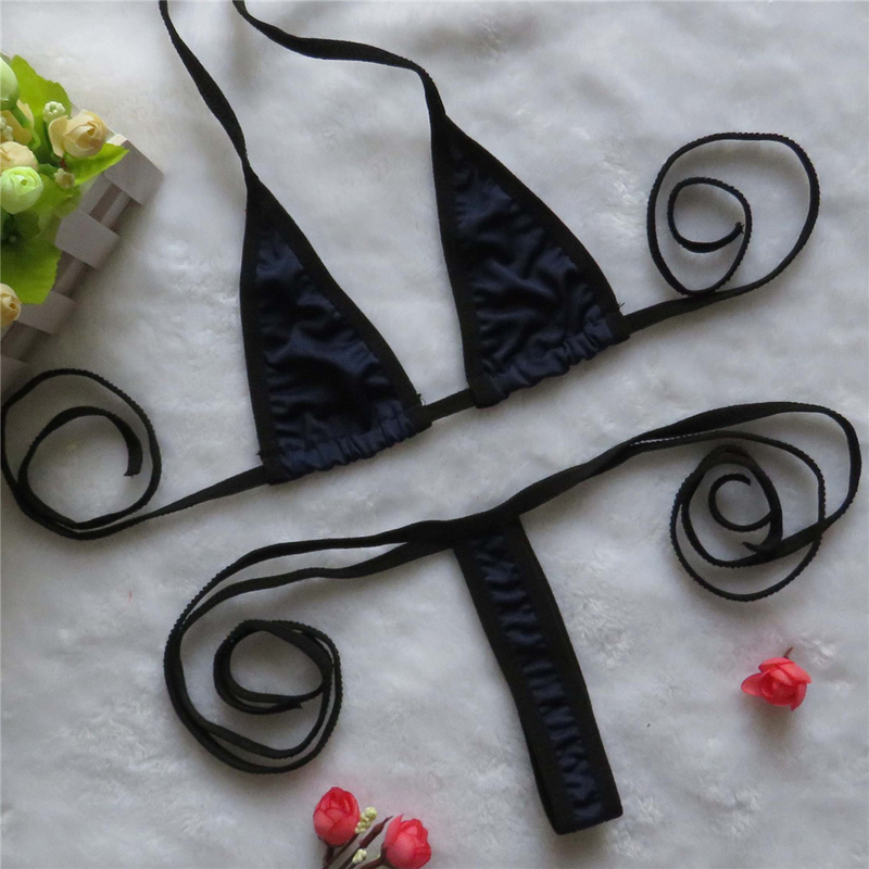 micro bikini Sexig Sling triangel Edge Mini Thong girl Beach Suthing spa badkläder dam baddräkt biquini bikini monokini_voghion.com