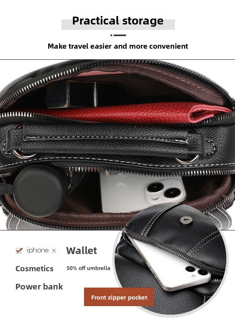 Borsa a mano, piccola borsa rotonda, versatile borsa da donna, borsa a tracolla_voghion.com