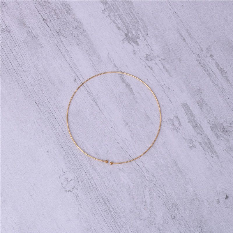 Memory Wire Rose Gold Small Ball Open For Women Thin Elastic Bracelet_voghion.com