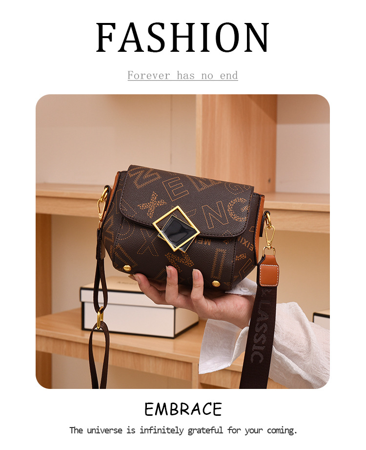 French niche esign women's 2024 new light luxury fashion printe small square versatile one shouler crossboy bag_voghion.com