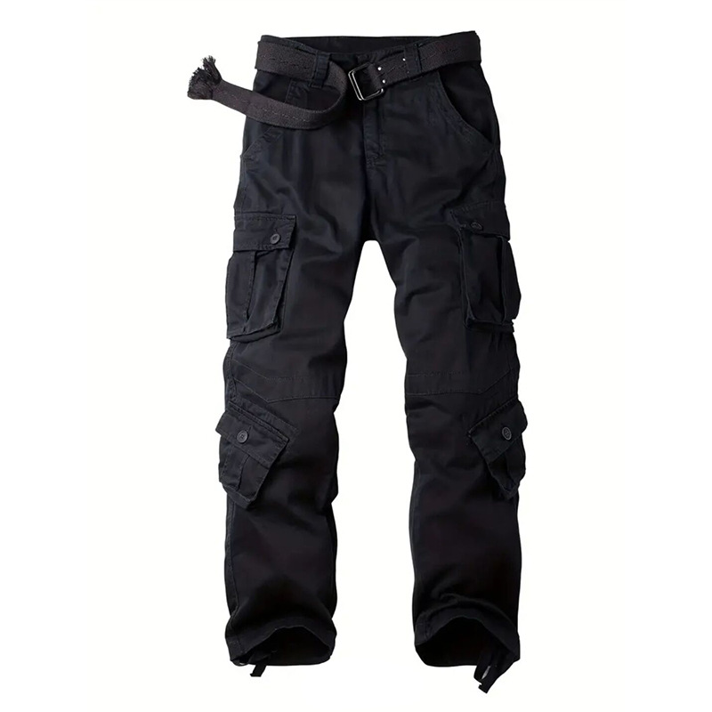 Herre bomull Kamuflasje Cargo bukser Rette ben Løse fritidsbukser Wear Wear Wear Bukser Herre_voghion.com