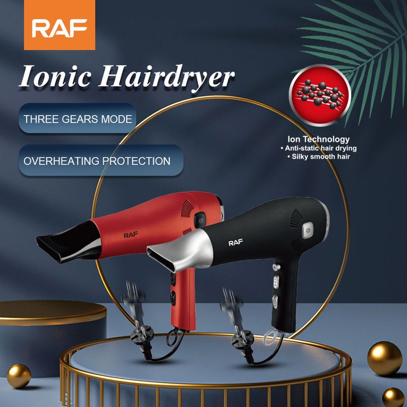 RAF European Standard 2400W Secador de cabelo de alta potência para salão de hotel, soprador de ar frio e quente R.402_voghion.com