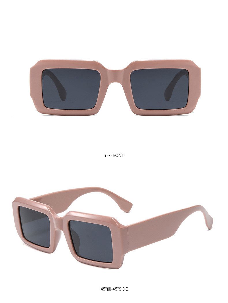 Nouveautés Combt Vintage Rectangle Mode Carré Couleur Bonbon Lunettes de Vue tendance ige Rétro Femmes Marque Design UV400 Lunettes de Soleil_voghion.com