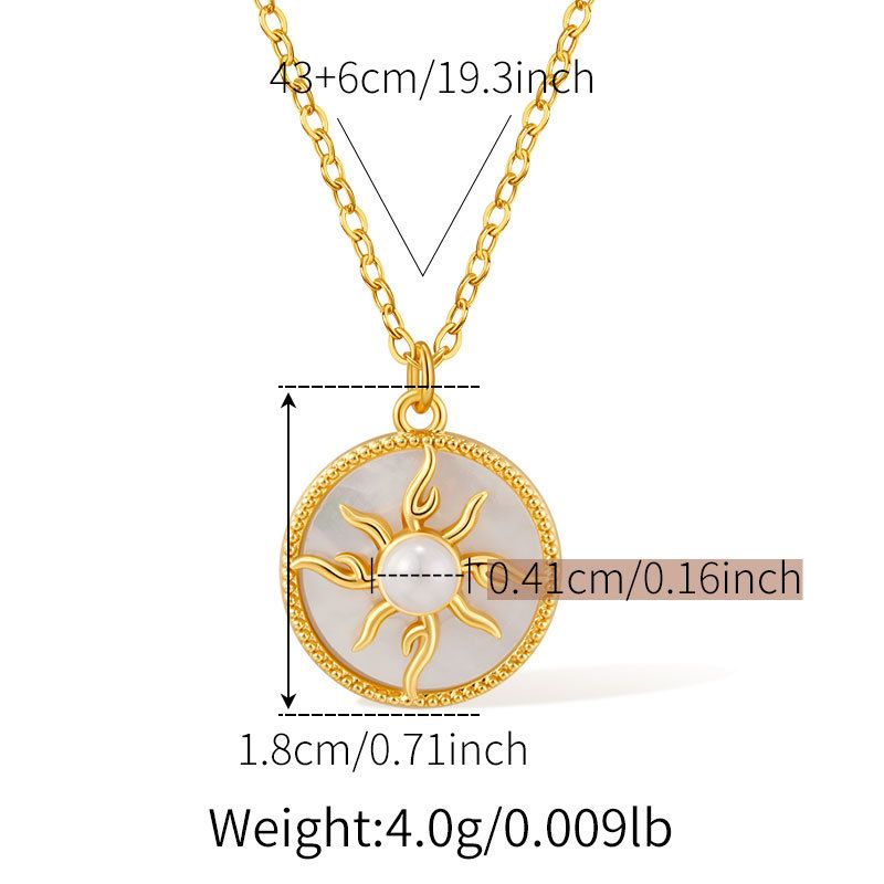 Collana popolare in madreperla con clavicola, colore retrò, placcata in rame K, temperamento in vero oro, collana d'amore di alta qualità_voghion.com