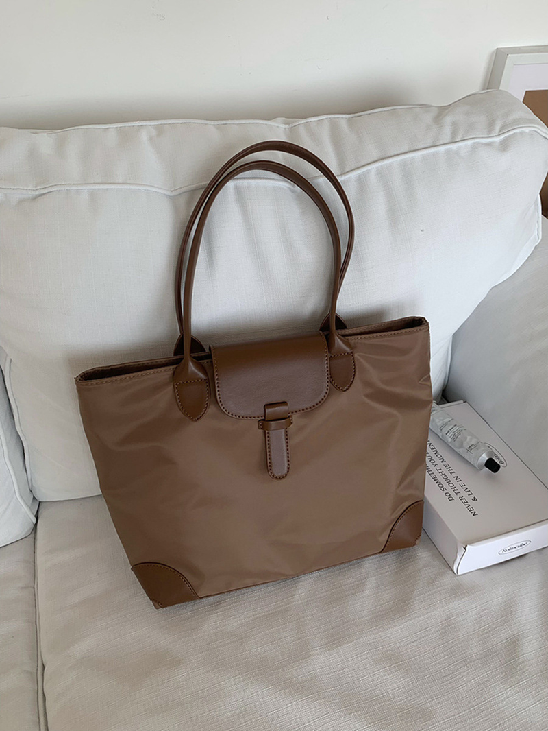 Women's Crossbody Bags Tote Bag, Women's Large-capacity Handbag, Contrasting Color Nylon Canvas Casual Commuting Single-shoulder Bag_voghion.com