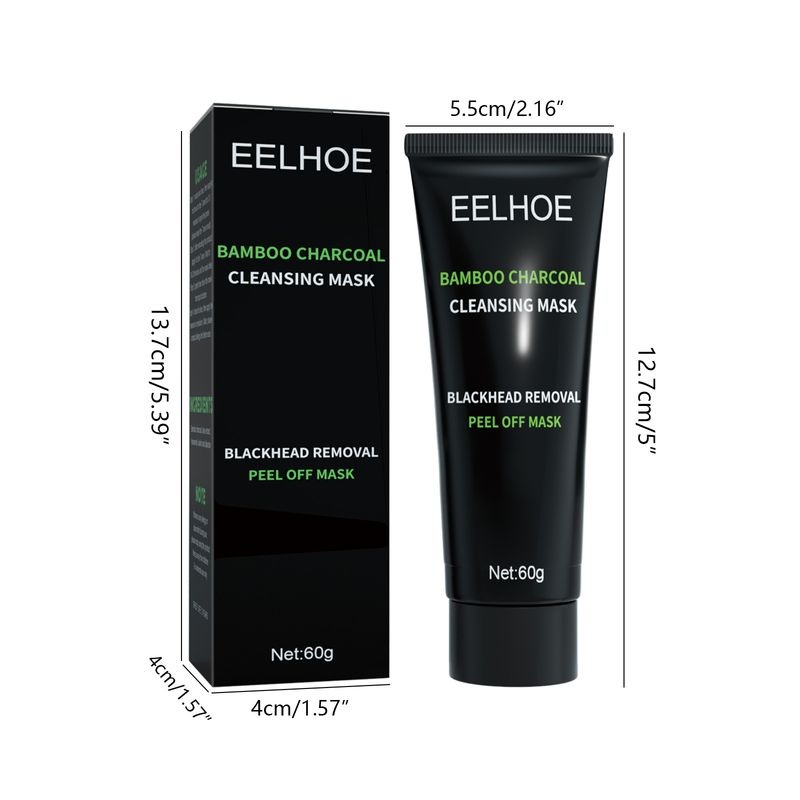 EELHOE Bamboo Charcoal Blackhead Removal Mask, Deep Cleanse Pores And Acne T-Zone Oil Control With A Peel Mask_voghion.com