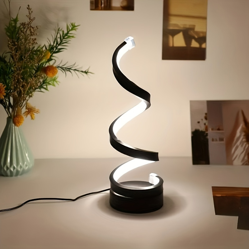 Spiral RYYD 1pc tafellamp, voor slaapkamer, kantoor, nachtkastje, boekenplank, woonkamer, woondecoratie, lamp, lamp, lamp,_voghion.com