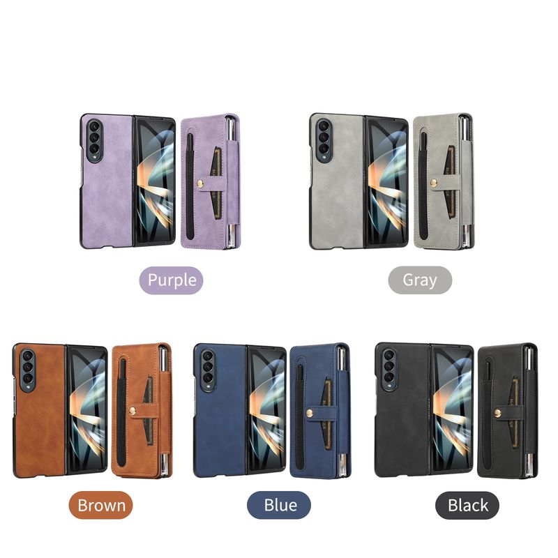 Luxusní kožené pouzdro na telefon s klipem pro Samsung Galaxy Z Fold 3 4 5 Fold 5 W23 W22_voghion.com
