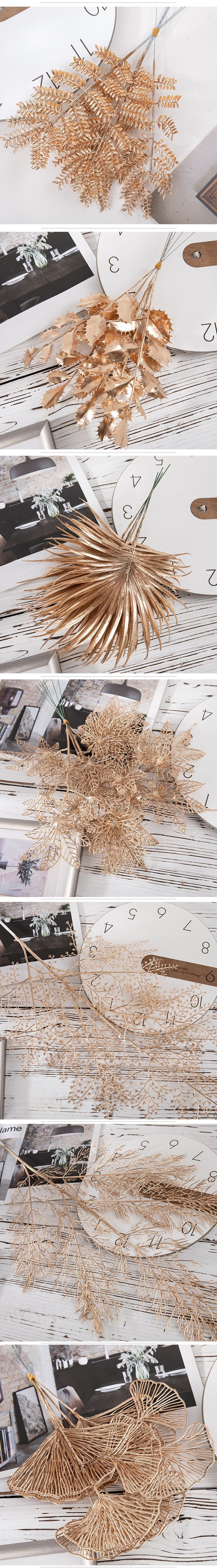 Fiori di Capodanno, Fiori di Capodanno, Accessori in oro, Fiori artificiali in oro e argento, Decorazione per la casa, Fiori di Natale_voghion.com