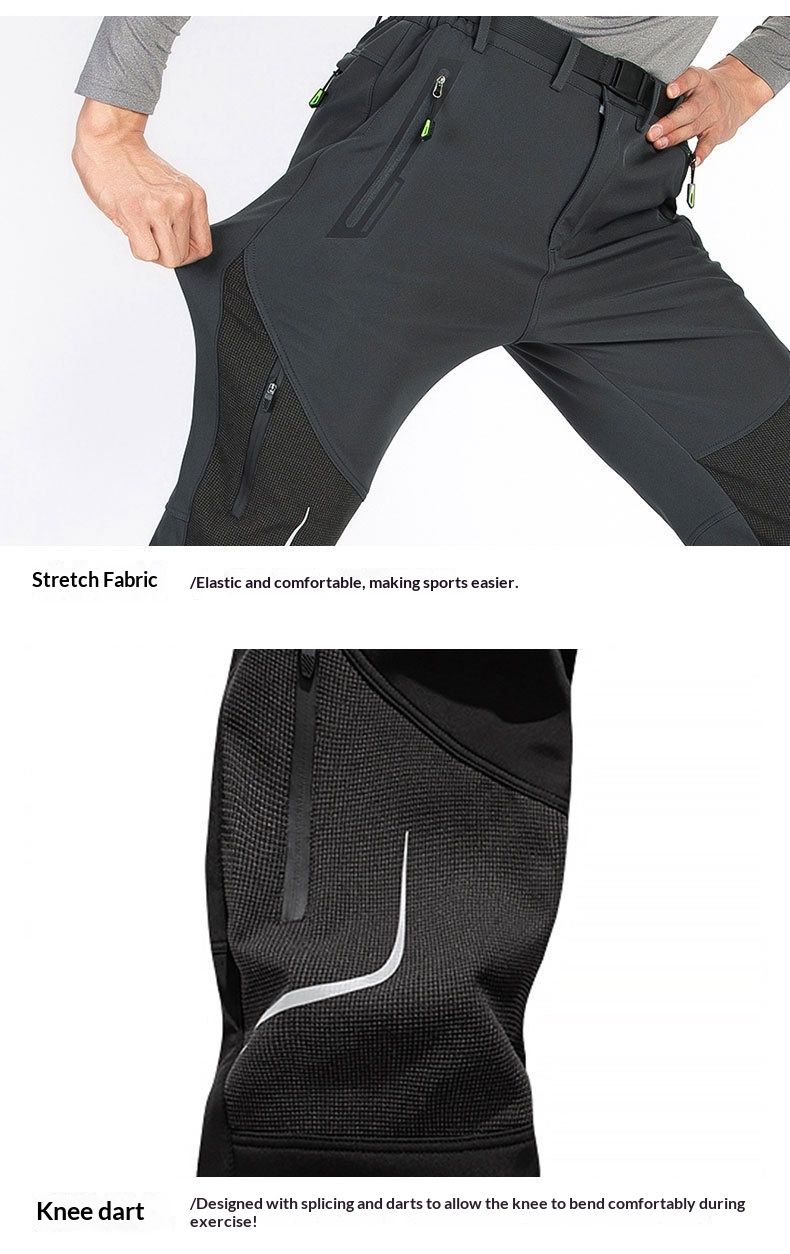 Pantalon unisexe 001, style moderne, doublé polaire, coupe-vent, idéal pour la randonnée et les activités de plein air._voghion.com