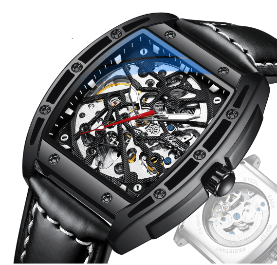 Montre mécanique automatique squelette pour homme_voghion.com