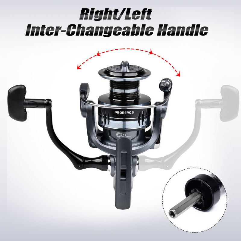 Metal Spinning 5.2:1 3+1BB Lure Sea Line Anchor Long Casting Fishing Reel_voghion.com