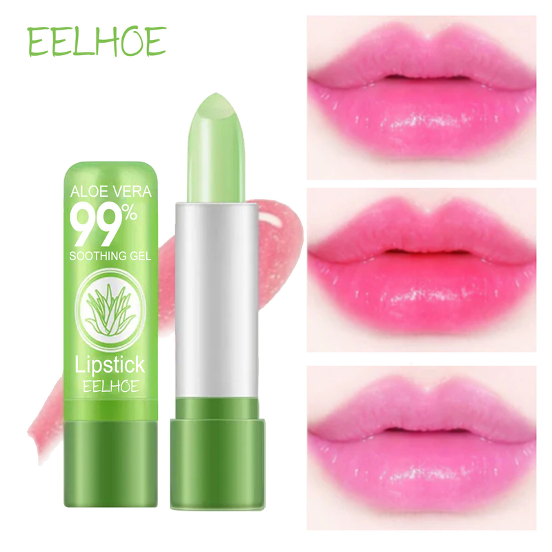 EELHOE Aloe Vera värvi muutev huulepalsam Huule niisutav kooriv kooriv niisutav hooldus Täidlane värvi muutev huulepalsam_voghion.com