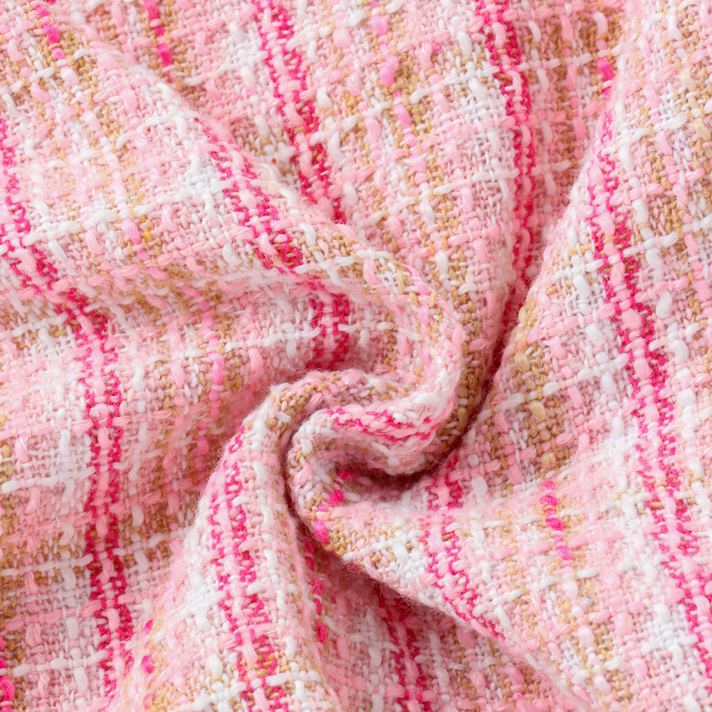 Kinderkleidung, kleiner Duft, Herbst und Winter, vierteiliges Set, einfarbig, Stehkragen + karierter Rock aus Wolle, Mantel + Tasche_voghion.com