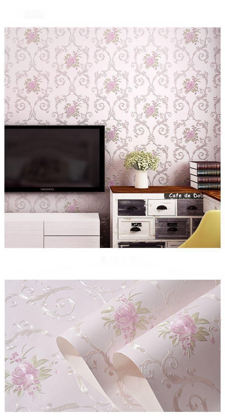 Decoração de quarto autoadesiva para sala de estar 3D espessado estilo europeu papel de parede para casa TV Ins adesivos_voghion.com
