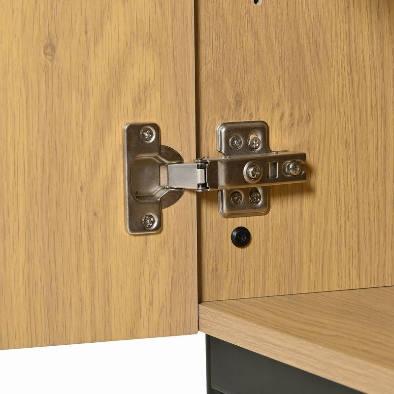 Credenza 140x75cm Mit 2 Türen, 3 Schubladen, Metallbeinen, TV-Schrank_voghion.com
