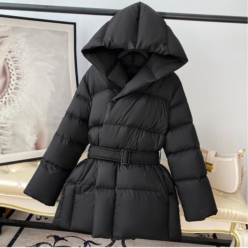 Women's Clothing Fashion Trend Design Niche Waist Slim Fit Thick Warm Cotton Jacket_voghion.com