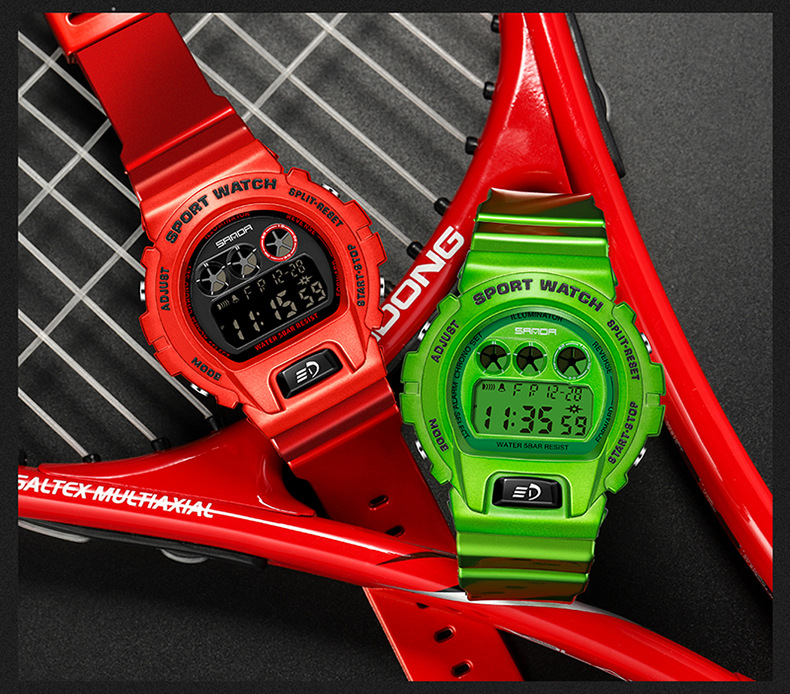 Sanda dopamina elettronica per studenti e studentesse, orologio impermeabile alla moda, tendenza multifunzionale 2017_voghion.com