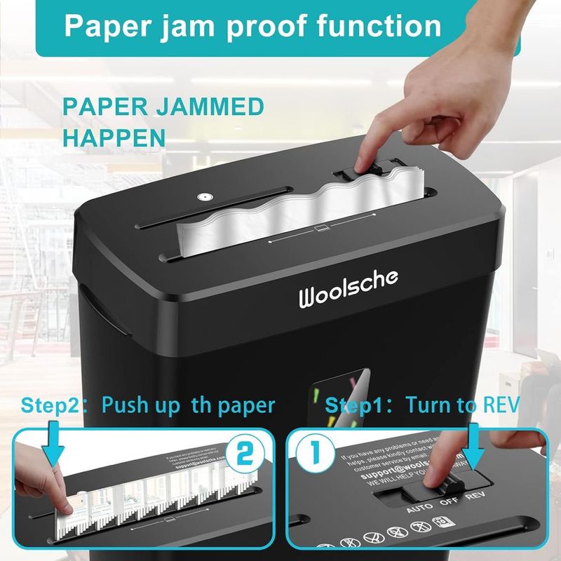 Woolsche Paper Shredder - 10-Sheet Cross Cut With 3.43-Gallon Basket - P-4 Security Level - 3-Mode Design - Shreds CD And Credit Card - Durable, Fast, And Jam Proof For H_voghion.com