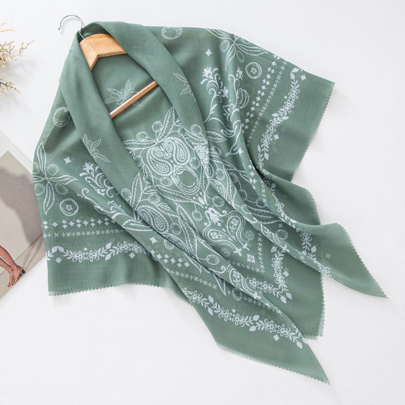 Sciarpe da donna in filato stampato 110 quadrati sciarpa classica in pizzo malese sciarpa alla moda foulard scialle_voghion.com