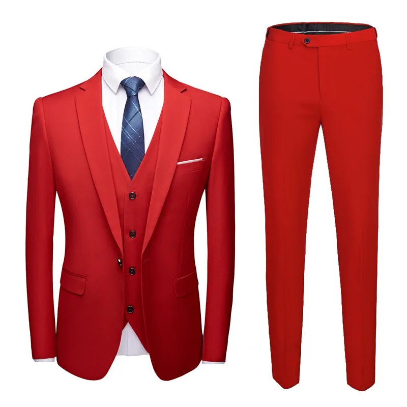 Mercúrio masculino blazers 3 peças define eleant 2 ternos weddin jaquetas de negócios colete calças casacos azuis 2024 formal coreano livre_voghion.com