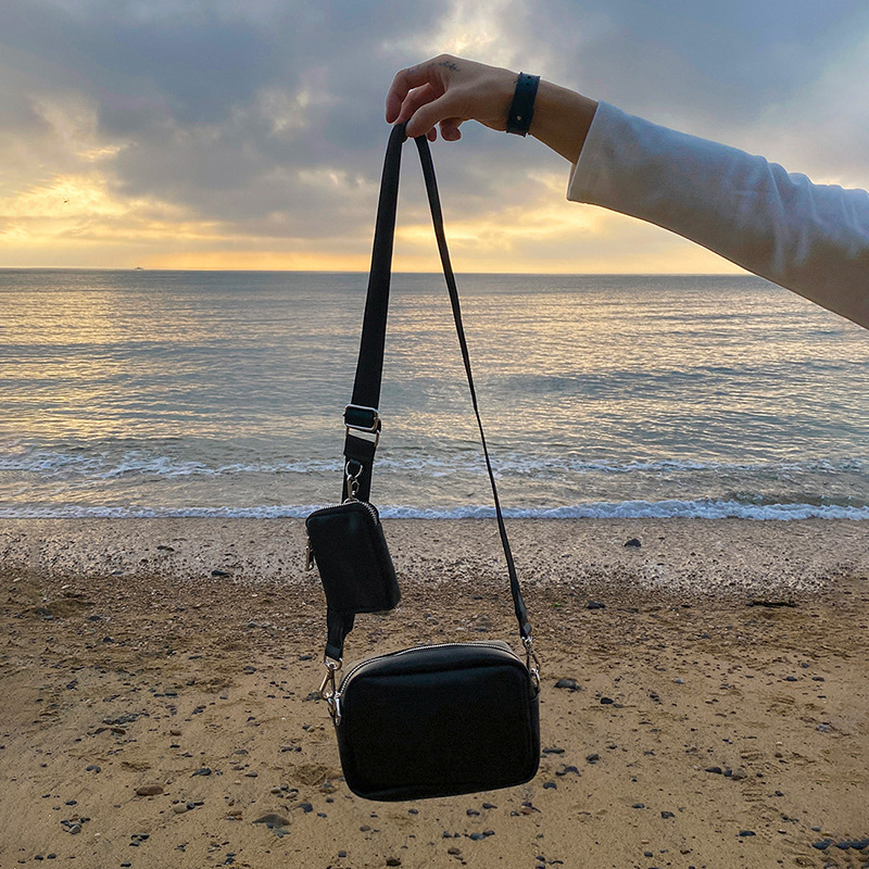 Super Hot Three In One Bag Wide Belt Daily Wear Shoulder Crossbody Bag Small Square Bag Sub Mother Wide Belt Coin_voghion.com