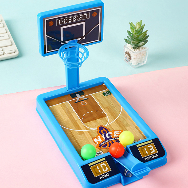 Juguete educativo para niños Aliviar el aburrimiento Entretenimiento Mini coordinación mano-ojo Desarrollar inteligencia Escritorio Baloncesto Soporte Juguete Escuela Juguete_voghion.com