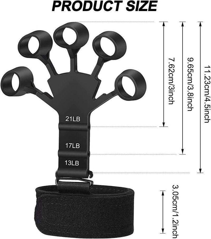 1 pieza de fortalecedor de agarre de silicona Gripster, estirador de dedos, entrenador de agarre de mano, gimnasio, entrenamiento físico y ejercicio, fortalecimiento de manos_voghion.com