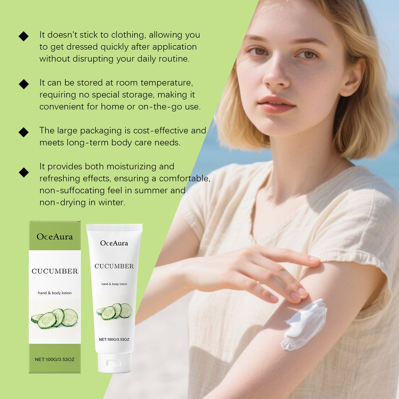 OCEAURA Cucumber Smooth, Delicate Elastic Skin Nourishing Hydrating Refreshing And Comfortable Body Lotion_voghion.com