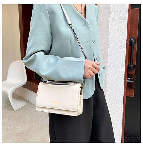 Borsa a tracolla piccola opaca da donna con catena francese di alta moda, versatile e popolare, estiva 2025_voghion.com